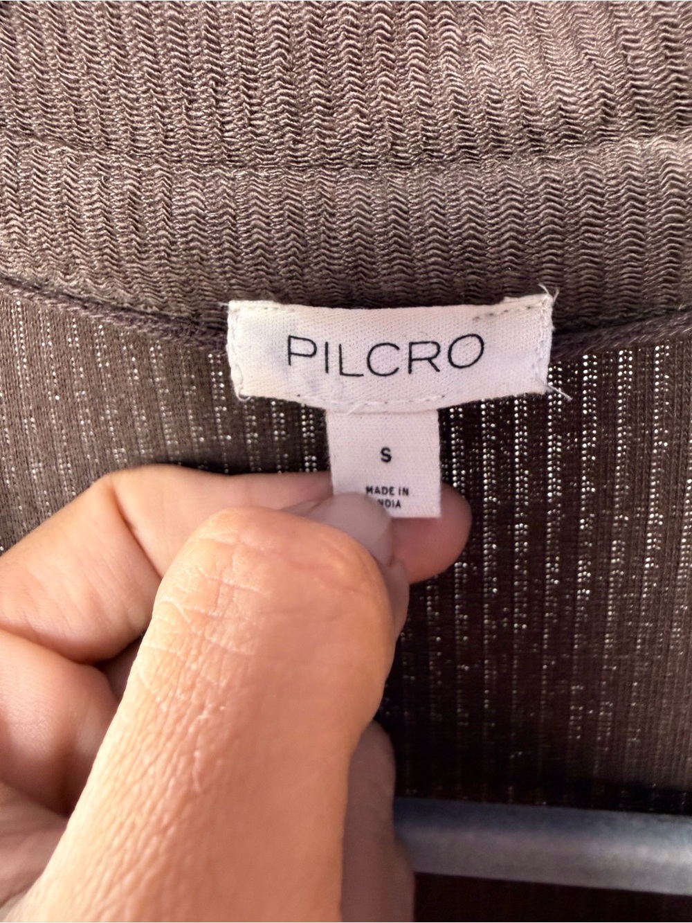 Anthropologie Pilcro Button-Front Utility Shirt Duster Shacket Jacket Brown - Picture 5 of 10